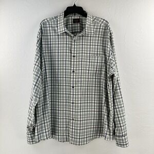 UNTUCKit Reid Shirt Mens 3XL Blue Green Plaid Business Casual Church Work Office